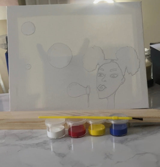 8x10 Canvas "Bubbles" Painting Kit by LeanerAllen