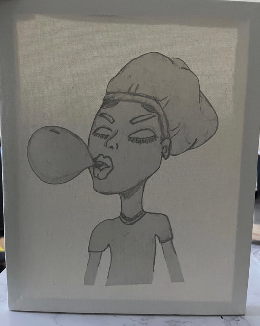 8x10 Canvas "Bubblegum" Painting Kit by LeanerAllen