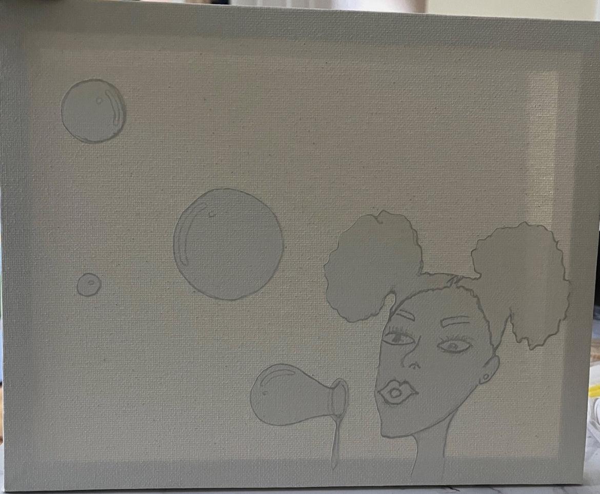 8x10 Canvas "Bubbles" Painting Kit by LeanerAllen