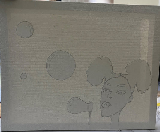 8x10 Canvas "Bubbles" Painting Kit by LeanerAllen