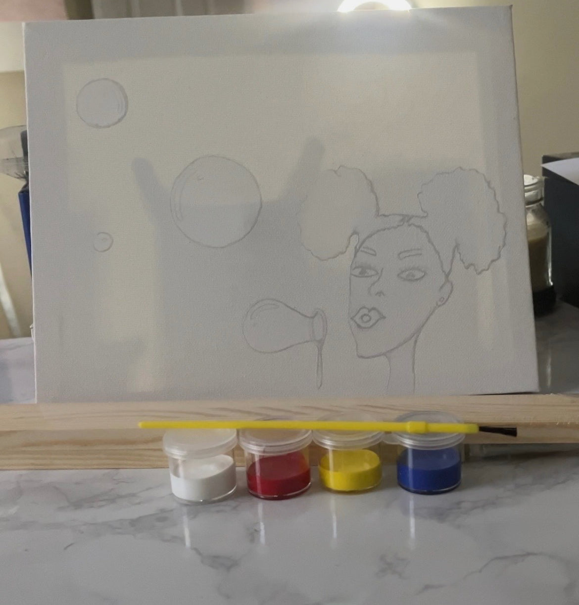 8x10 Canvas "Bubbles" Painting Kit by LeanerAllen