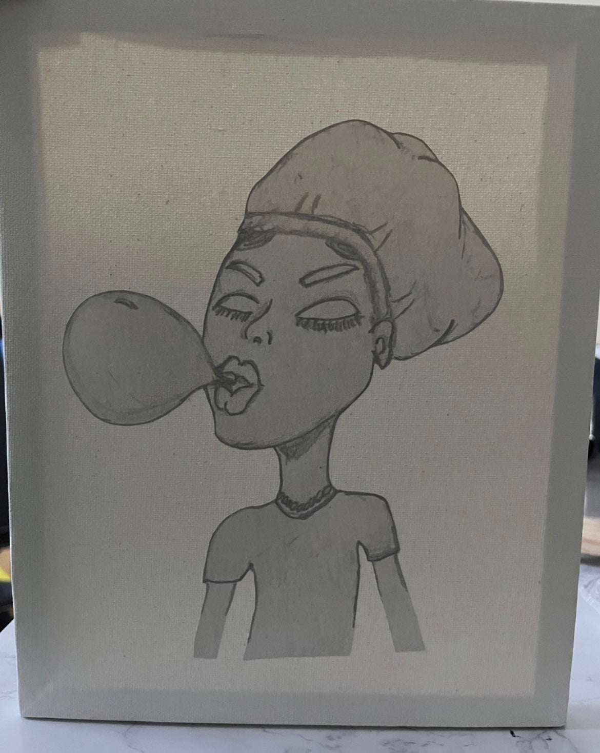 8x10 Canvas "Bubblegum" Painting Kit by LeanerAllen