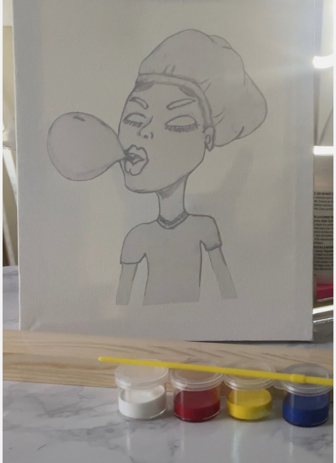 8x10 Canvas "Bubblegum" Painting Kit by LeanerAllen
