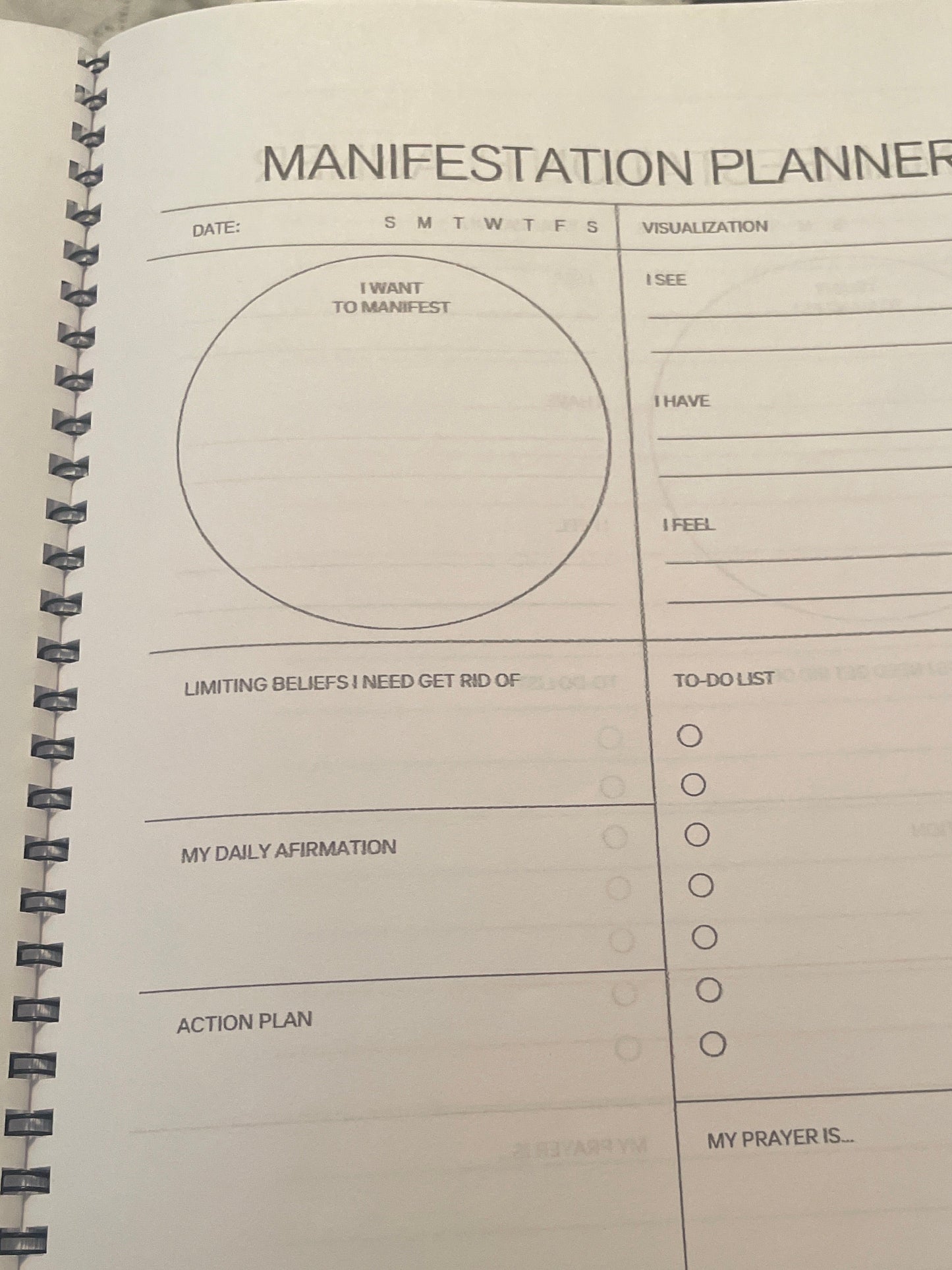 Monthly Budget and Manifestation Planner